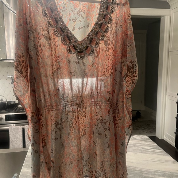 Pretty pool cover up size 🧉large resort wear vacation summer🧉 lucky and coco - Picture 10 of 17
